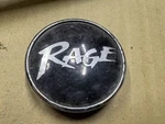 Broken Clip Rage Single Used Black And Chrome Aftermarket Wheel Center Cap #C287. Fixed Price $11.49.