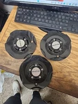 One Used Mezzano Alloys Gloss Black Wheel Center Cap (3) Pn: 774L158 8738. Fixed Price $50.00.