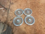 Pontiac 15 Inch Wire Wheel Hubcaps Originals Chrome. Fixed Price $125.00.