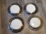 Set Of 4 Vintage Cadillac Wheel Hubcap Covers Painted White Eldorado, 1972 73 76. Fixed Price $184.95.
