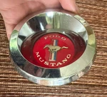 1967 Ford Mustang Deluxe Wire Wheel Hubcap Center, Original Part, # C7MA-1141-A. Fixed Price $40.00.