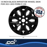 Piece Only! IMP491BLK Wheel Skins 21-22 F150 Lariat/king Ranch 18" Gloss Black. Fixed Price $69.06.