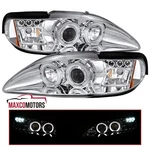 Projector Headlights Fits 1994-1998 Ford Mustang Led Halo Lamps Left+right. Fixed Price $139.49.