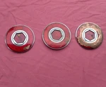 1946-50 Packard Cloisonne Hubcap Inserts, 3, Center Medallion. Fixed Price $89.99.