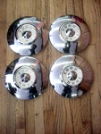 1955-1960 Oem Ford Thunderbird Fairlane 10.5" Poverty Dog Dish Hub Caps (4). Fixed Price $200.00.