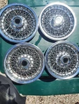 Vintage Wire Wheel Hubcaps General Motors Gm Chevy Olds Buick Pontiac Set Of 4. Fixed Price $480.00.