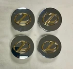 42603-24250 -cg Lexus Chrm/gld Center Cap Gs Ls Rx Es Is Hs Any 2.5" Diameter. Fixed Price $100.00.