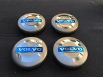 Set Of Volvo Grey And Blue Center Wheel Hub Caps Cover Logo Rims 3546923. Fixed Price $18.98.