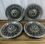 1980-90 Buick Electra, Lesabre, Estate Wagon 14" Wire Wheel Covers Hubcaps. Fixed Price $110.00.