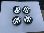Vw Volkswagen 56MM 2.2" Wheel Center Hub Cap 1J0-601-171 Black/silver #4. Fixed Price $28.99.