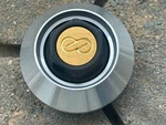 Enkei Wheels Custom Center Machined Finish Gold Logo CAP-A54 A110. Fixed Price $12.95.