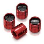 Ford Thunderbird Black On Red Aluminum Cylinder-style Tire Valve Stem Caps. Fixed Price $22.99.