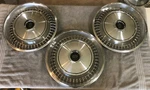 Three 1973 1974 Lincoln Town Car 15" 45-SLOT Type Hubcaps D3VY-1130-D 711. Fixed Price $75.00.