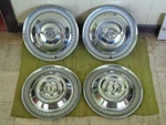 59 60 61 62 63 64 Studebaker 15" Set Of Wheel Covers. Fixed Price $179.95.