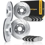 For Dodge Durango 2018-2024 Brake Rotor Set Front And Rear Cast Iron Silver. Fixed Price $926.21.