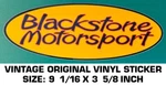 Blackstone Motorsport - Vintage Original Vinyl Decal Sticker Racing. Fixed Price $9.45.