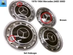 1154010324 78-84 Mercedes 300D W123 W116 R107 Set 14" Wheel Hubcap Center Caps. Fixed Price $295.00.