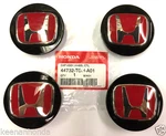 Genuine Oem Honda Set Of Black W/ Red Center Caps 44732-TGH-A01 Type. Fixed Price $148.95.