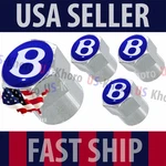 Bentley Blue Logo Valves Stems Caps Covers Chrome Wheel Roundel Tire Emblem Us. Fixed Price $33.97.