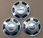 Vintage Gmc Truck Dog Dish 12" Aluminum Hubcaps Set Of 3. Fixed Price $69.00.
