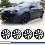 Set Of 4 16" Black Hub Caps Full Rim Wheel Covers For 2017-2019 Toyota Corolla. Fixed Price $47.99.