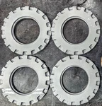 4PCS Style 5 Bbs 17" RC090 Custom Wheel Waffle Plate Aluminum Hub Cap Center. Fixed Price $275.00.