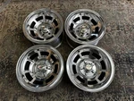 (4) Polished Corvette Wheels W/centers 15" X 1978-1981 Kelsey Hayes Nice. Fixed Price $1350.00.