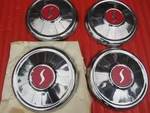 1962 Studebaker Dog Dish Hubcaps #1554459. Fixed Price $120.00.