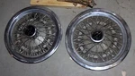 Two 1974 - 1979 Ford Thunderbird 15 Wire Spoke Wheel Cover. Fixed Price $50.00.