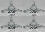 (4) Tribar Spinner Knockoff 2-1/4 Or 2-1/8 American Racing Wheel Rim Center Caps. Fixed Price $179.99.