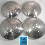(set Of 4) 1932 Ford Car V8 Hubcaps Stainless W/ Raised Rings. Fixed Price $139.99.