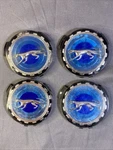 Vintage Mercury Cougar Wheel Center Caps Blue Cat Emblem Set Of 4 Automobilia. Fixed Price $40.00.