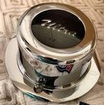 New 7-1/4" Ultra Curved Spoke Chrome 3-1/4" Tall Wheel Center Cap # 89-9017. Fixed Price $103.99.