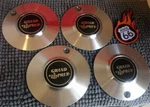 Set Grand Prix Wheel Center Caps Part #YF/AC-154 The Smaller Size At Exact 6". Fixed Price $239.99.