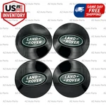 Set Of 4 62MM Black Wheel Center Caps With Green Emblem For Land Rover. Fixed Price $20.99.