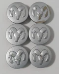 (6) Dodge Ram Wheel Center Caps Set Of Oem Used Silver #0WG23TRMAA 49MM. Fixed Price $49.99.