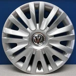 One 2010-2014 Volkswagen Golf # 61560 15" 18 Spoke Hubcap 5K0-601147-FVZN. Fixed Price $117.99.