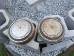 Two 1980S Dodge Truck 3/4 Ton Wheel Covers Dog Dish. Fixed Price $70.00.