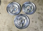 Set Of 1953-1955 Oldsmobile Fiesta Spinner 15" Wheel Covers Hubcaps Stainless. Fixed Price $249.00.