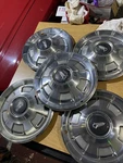 5-FACTORY 1968 Plymouth Barracuda Belvedere Valiant 14 Inch Hubcaps Wheel Covers. Fixed Price $110.00.