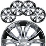 4 For Chrysler 300 2015-2020 Chrome + Black 17" Wheel Skins Hub Caps Rim Covers. Fixed Price $74.99.