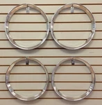 16" Chrome Stainless Steel Hot Rod Style Ribbed Beauty Trim Set Of 4. Fixed Price $101.69.