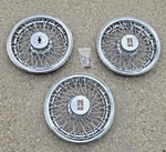 Set Of 3, 1982-1988 Oldsmobile Cutlass 4094 Wire Hubcaps Wheel Covers 22515281. Fixed Price $80.00.