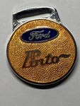 Vtg 1970 S Ford Pinto Orange Enamel Key Fob Rat Rod Chain. Fixed Price $31.28.