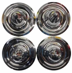 4 Deal Bullet Police Steel Chrome Rim Center Caps For Rally Wheels. Fixed Price $90.30.
