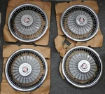Peugeot Spoke Chrome Metal Wheel Covers Namsco Hubcaps Rims W/ Red Lion Crest. Fixed Price $64.50.