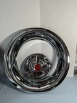 (4) 3 Bar Spinners Center Caps 15X8 Trim Rings For Rally WHEELS,7",REDF. Fixed Price $199.99.