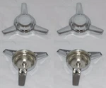 4 Pieces Bolt Stud Mount Spinner Tribar Knockoff Chrome Wheel Rim Center Caps. Fixed Price $59.99.