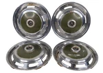 1974-1978 Ford Pinto 13" Hubcaps Full Wheel Covers Green Centers Good Shape. Fixed Price $89.99.