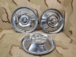 (3) 1954 1955 Hudson Wheel Hub Caps 15". Fixed Price $170.97.